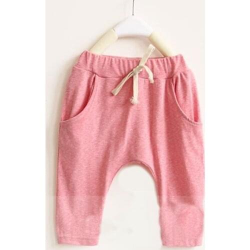 2015 summer style new cotton Good quality kids pants boys/girls 2-7 years children Calf-length pants baby hot pants harem Pants