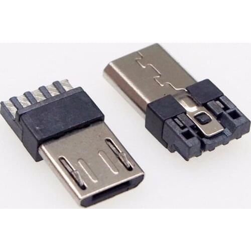 25pcs Micro 5P single row of welding wire male plug MICRO USB 5/5 Terminals Connector