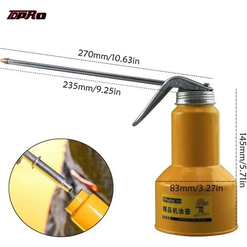 250ml High Pressure Pump Oiler Oil Can Gun Soft Tube For Lubricants
