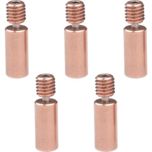5PCS Bi-Metal Heatbreak 1.75MM Filament for E3D V6 Multi-Nozzle Hotend Heater Block 3D Printer Parts(Smooth)