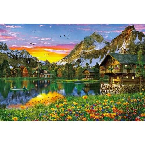 5D DIY square/round Diamond Painting Mountain river Cross Stitch Diamond Embroidery Pattern Rhinestone home decor J1061