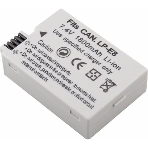 Probty LP-E8 LP E8 LPE8 Rechargeable Battery For Canon 550D 600D 650D 700D Digital X4 X5 X6i X7i Rebel T2i T3i T4i T5i Camera