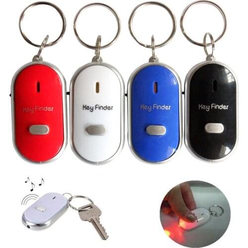 4 Color Key Finder Locator Easy To Carry Key Chain Whistle Sound Key Ring Unisex Electronic Gift