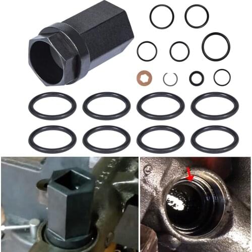 Chuang Qian High Pressure Oil Rail Ball Tube & O-Rings & Injector Seal Kit for Ford 6.0L Diesel 2003-2007