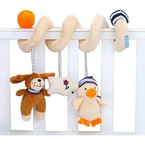 Children Hanging Bed Doll Safe Non-toxic Unique Design Plush Toy Comes With Music Box Bedside Bell Cute Bear And Duck Doll