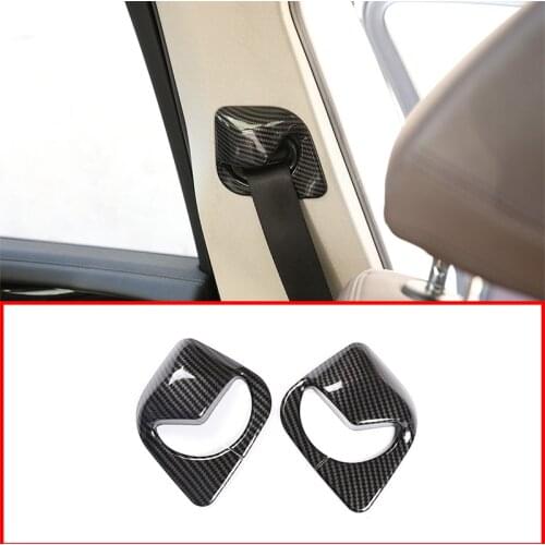 For BMW X3 G01 2018-2020 Interior Molding Safety Belt Cover Trim Carbon Fiber Car-Styling Auto Accessories 2 Pcs
