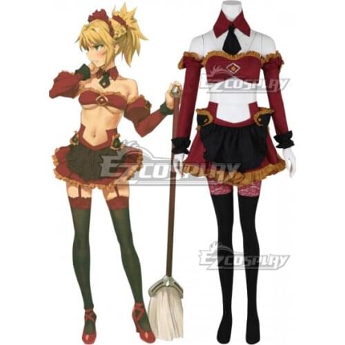 Fate Grand Order Saber of Red Mordred Maid Wear Girls Dress Lolita Party Halloween Suit Festival Outfit Cosplay Costume E001