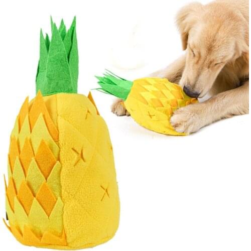 Pet Toys Dog Sniffing Pineapple Pet Training Blanket Puzzle Toys Sniffing Training Pad Activity Blanket Feeding Dog Squeaks Toy