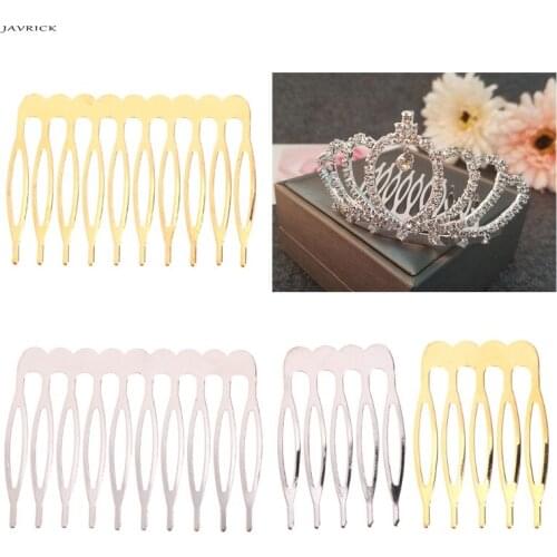 JAVRICK Bride Crown Comb Wedding Alloy Hair Accessories Jewelry Golden Bridal Pin