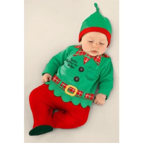 Christmas Baby Rompers Santa Costumes Baby Clothing sets Overall baby boy clothes jumpsuit roupa de bebe roupas para bebe menino