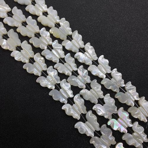 Hot Selling Wholesale Butterfly-shaped Natural Shell Mother-of-pearl DIY Homemade Fashion Necklace Earrings Jewelry Accessories
