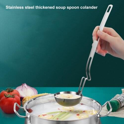 Spoon Convenient Storage Wall-Mounted Stainless Steel Slotted Soup Gravy Ladle Colander for Home Kitchen Tools Strainers