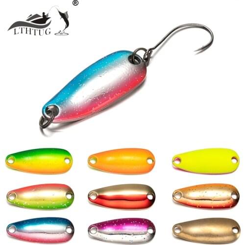 LTHTUG Spinners Copper Spoon Bait Peche 2.8g 28mm Metal Hard Bait Pesca Trout Spoon Lure Fishing Wobbler Perch Chub Salmon