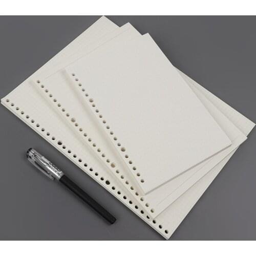 MaoTu 90 Sheets/Pack Loose Leaf Filler Paper A4 for Spiral Notebook Refills Ring Binder 4/30-Hole Dot Grid Ruled School Notebook