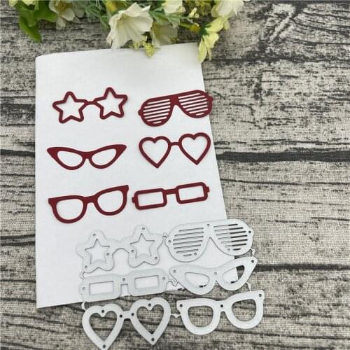 Cute glasses Card Frame Craft Metal Cutting Dies For DIY Scrapbooking Album Embossing Paper Cards Decorative Crafts