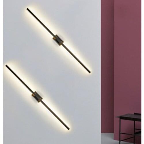 Minimalist strip light modern living room bedroom bedside hotel corridor aisle LED wall light