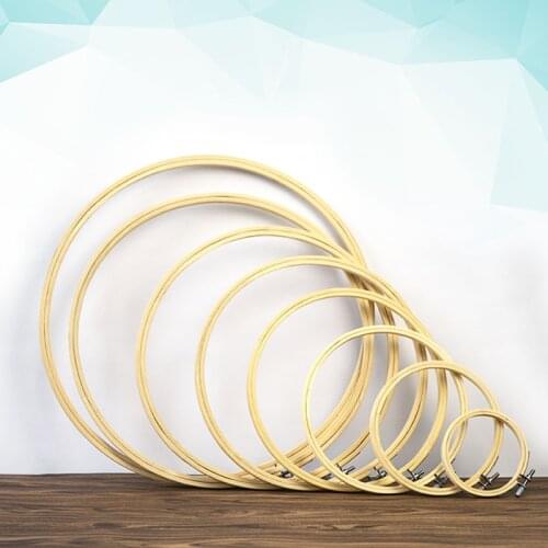 8-34cm mini wood embroidery cross stitch Bamboo hoop for kit ring embroidery hoop frame large sewing tools accessories decor
