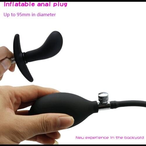 Inflatable Anal Plug Dildo G Spot Stimulate Anal Dilator Soft Butt Plug Prostate Massager Adult Sex Toys For Women Couples