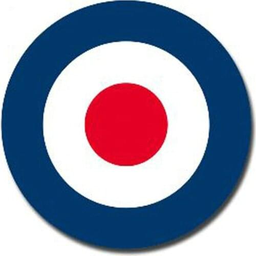 DasDecal RAF Roundel The Who Mod Target Vespa Car Sticker Waterproof Decal Motorcycle Auto Accessories Decoration PVC,13cm*13cm