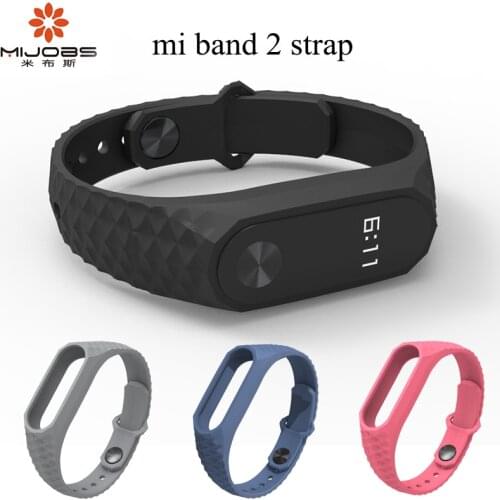 New Mjobs Miband 2 strap Silicone Xiaomi Smartband 2 wristbands Creative Comfortable Replacement straps Accessorie band2 cases
