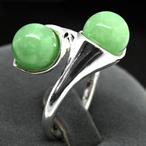 Wholesale factory price womens gifts rings real Natural Gems stone RARE JADES GEM 925 STERLING SILVER RING Size 6 7/8/9/10