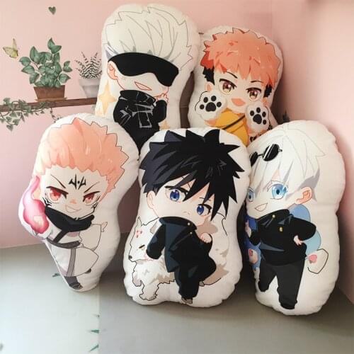Anime Jujutsu Kaisen Plush Toys Gojo Satoru Yuji Itadori Ryomensukuna Pendant Cartoon Cushion Pillow Dolls For Kid Gift