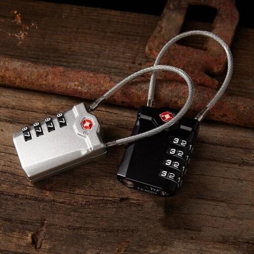 Portable 3 Digit Password Lock Steel Wire Security Lock Suitcase Luggage Customs Coded Lock Cupboard Cabinet Locker Padlock