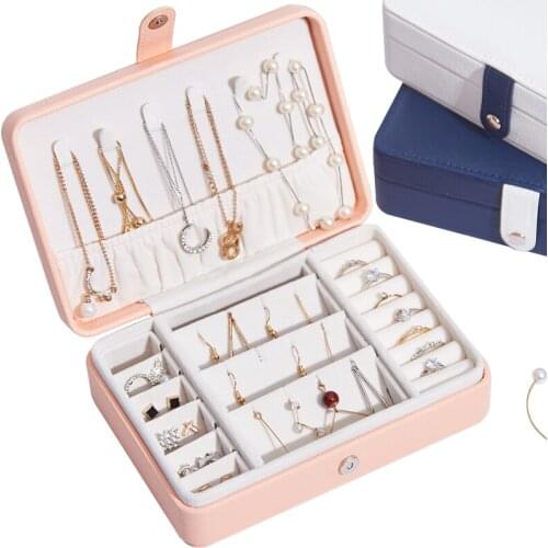 Portable jewelry box princess European style Korean simple and compact mini earrings earrings portable jewelry storage box