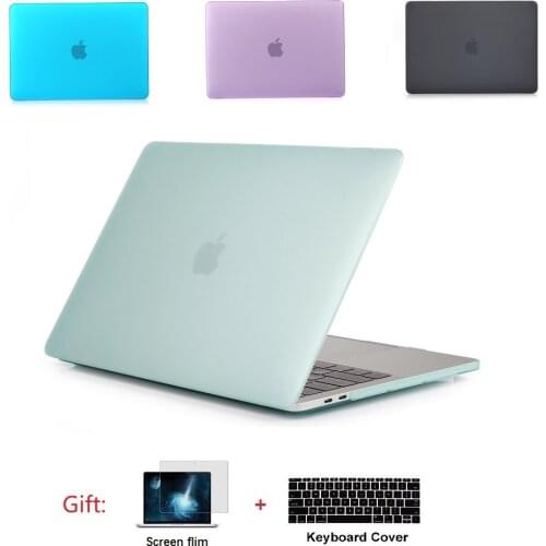 Rubberized Hard Case Cover and Matching Keyboard Cover For Apple MacBook Air 11 13 Retina Pro Touch Bar 11 12 13 15 inch