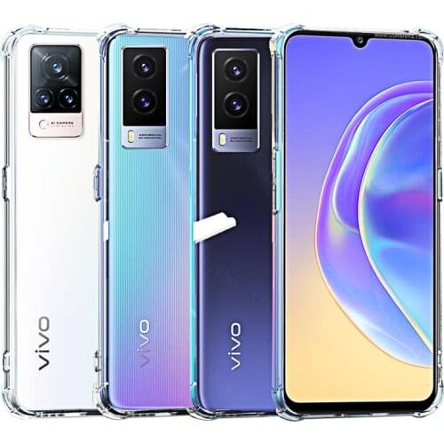 For VIVO V21 V21E 5G Antiskid Silicon Soft Back Cover Case Y72 Y52 5G Y51 Y31 Y70 Y30 Y50 V21 PRO SE Shockproof Protection Cases