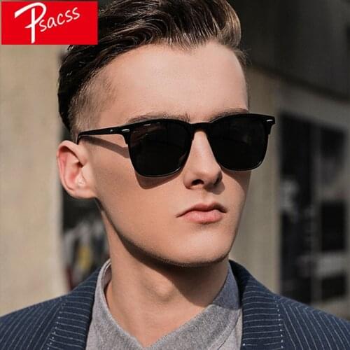PSACSS 2020 Polarized Square Sunglasses For Men High Quality Clear Brand Designer Drivers Vintage Glasses Shades Male UV400