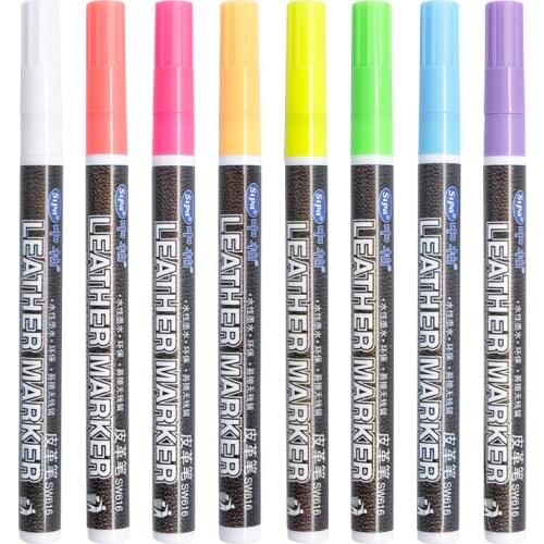 Leather Marking Pen, pennarello a base d'acqua cancellabile, multicolor