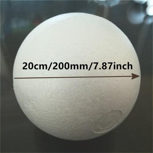 20cm 2pcs White Modelling Polystyrene Styrofoam Foam Ball Party Christmas Balls Decorations DIY Craft 200mm 7.87inch