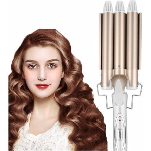 3 Barrel Curling Iron Wand 22mm Hair Curling Irons Hair Crimper Ceramic Triple Barrel Hair Curler Waving Styling Tools