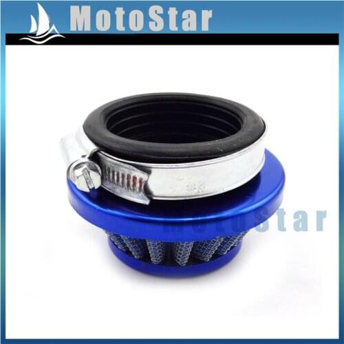 Blue Racing 44mm Air Filter Clearner For 2 Stroke 47cc 49cc Engine Carb Carburetor Pocket Dirt Bike Mini Moto Kids ATV Quad