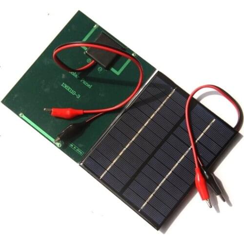 BUHESHUI 2W 12V Solar Cell Polycrystalline DIY Solar Panel+Clip For Charging 12V Battery System Study 110*136 MM Free Shipping
