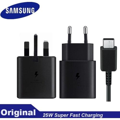 For Samsung S21 Note 20 10 A70 Super Fast Charger Cargador 25W EU Power Adapter For Galaxy Note20 S20 A90 A80 S10 5G TypeC Cable