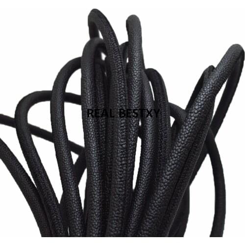 1m/lot approx 7mm black artificial Stingray Leather Rope String Cord For DIY Bracelet Jewelry Craft Making Findings