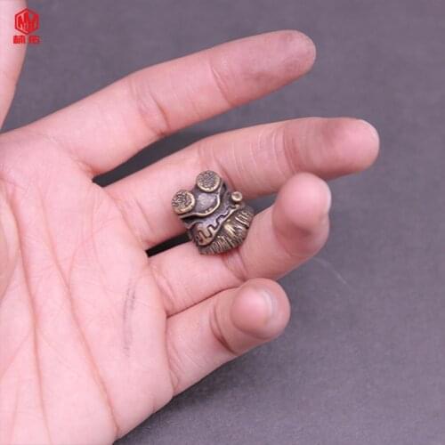 1PC Retro Brass Copper EDC Paracord Beads Lanyard Pendants Knife Beads Umbrella Rope Cord Necklace Bracelet Beads Pendants