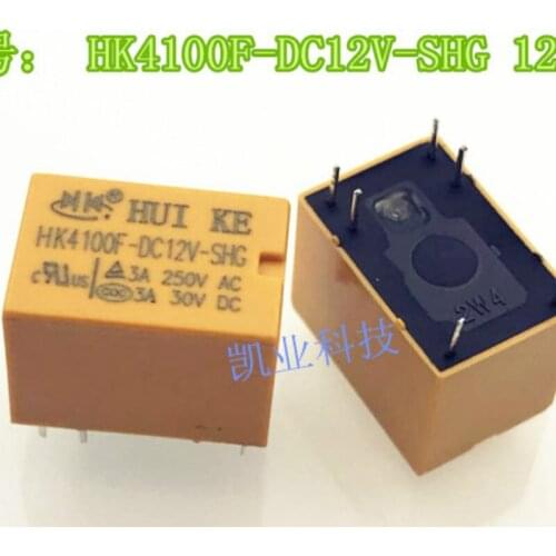 10pcs/lot [In stock] Relay HK4100F-DC12V-SHG HK4100F-DC5V-SHG 6PIN 3A 3V/9V/24V