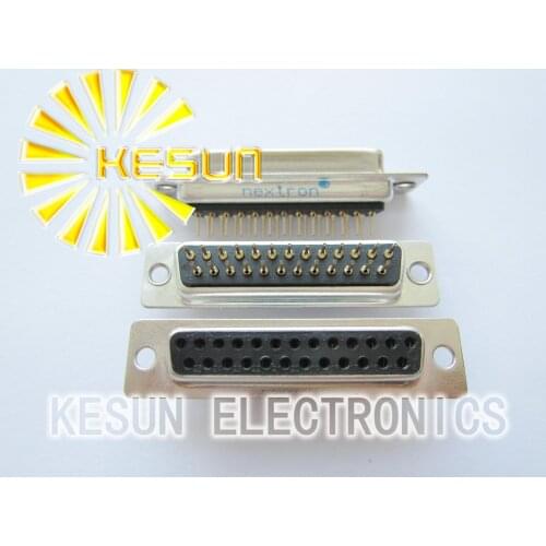100pcs/lot Nextron DP25 Female Black 2.77mm Serial PCB D-Sub Connector ,Standard Dip 1U Gold High Quality