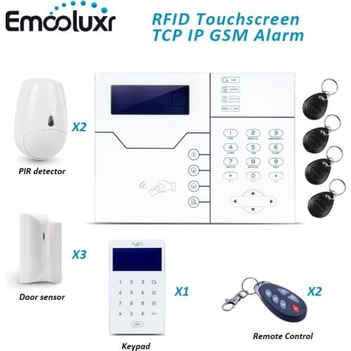 433/868MHz Network Alarma Systems Wireless TCP/IP GSM Burglar Alarme Home System, Web IE and Android/IOS APP Control