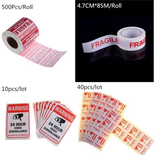 500Pcs/Roll Fragile Shipping Mailing Handle With Care Stickers Warning Sticker 51 mm x 76mm or Warning Label Sticker