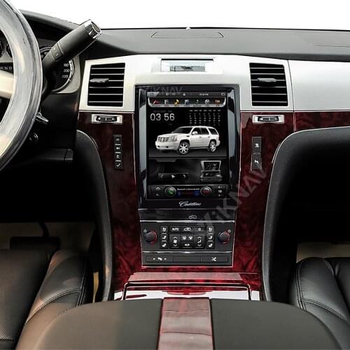 Car gps navigation multimedia video player for cadillac escalade 2007-2012 android radio head unit tape recorder 12.1 inch