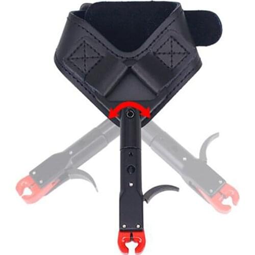 Compound Bow Release Wrist Grip Hunting Caliper Release Aid Adjust Length 360 Rotating Clip Compound Bow Archery Target Shooting