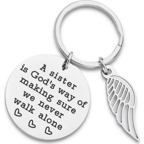 Sister Gifts Keychain From Sister Brithday Gift for Sisters Best Friend Keychain Friendship Pendants for Women Girls