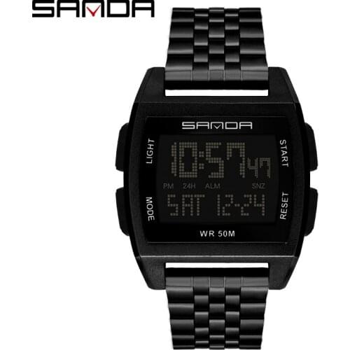 SANDA New Casual Mens Watches Top Brand Luxury Quartz Watch Men Fashion Waterproof Wristwatch Male Clock Relogio Masculino 2002