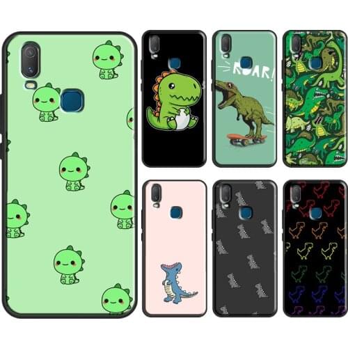 Fun Dinosaur Pattern Dino Case For Vivo Y91C Y1S Y11S Y12 Y17 Y20 Y30 Y50 Y81 S1 V11 V17 Neo V20 SE Y11 2019 Cover