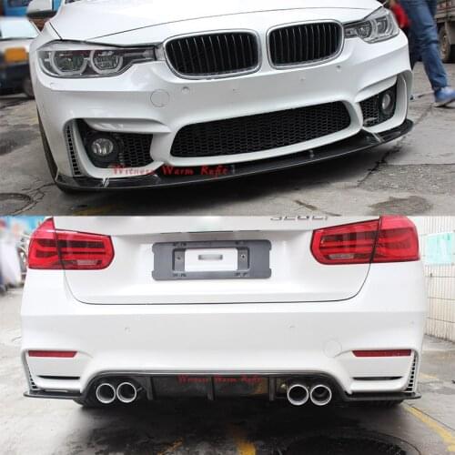 For BMW 3 Series F30 320i 328i 335i Carbon Fiber / FRP GOOD GO M3 Bumper Front rear Lip Spoiler Chin Splitters diffuser 12 - 18
