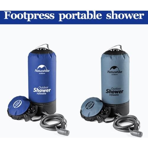 Wild Outdoor Inflatable Shower Naturehike Pressure Shower Water Bag Portable Camp Shower for Camping Hiking Fishing Hunting Bath
